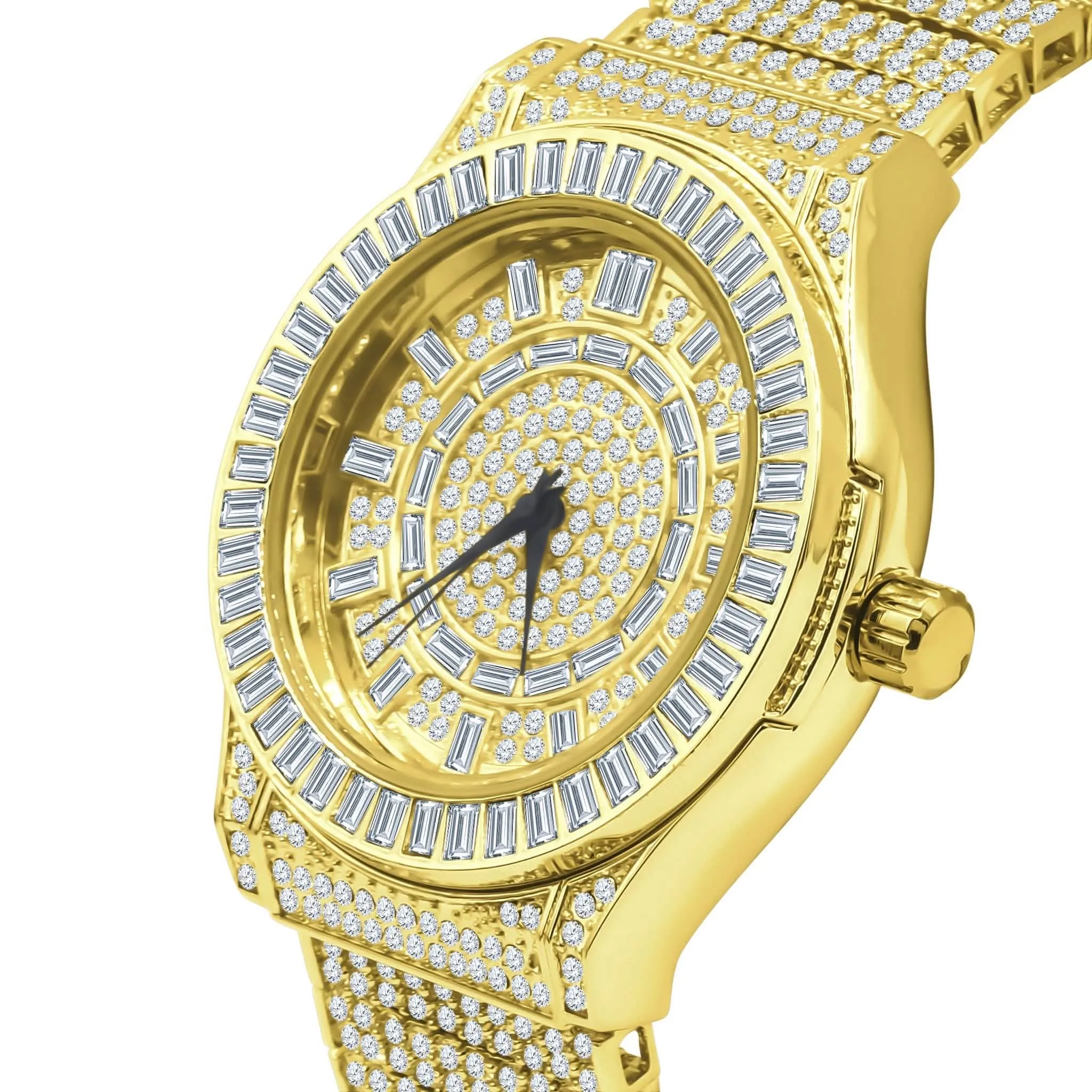 GALLANT Luxe Steel Timepiece with Sparkling Cubic Zirconia