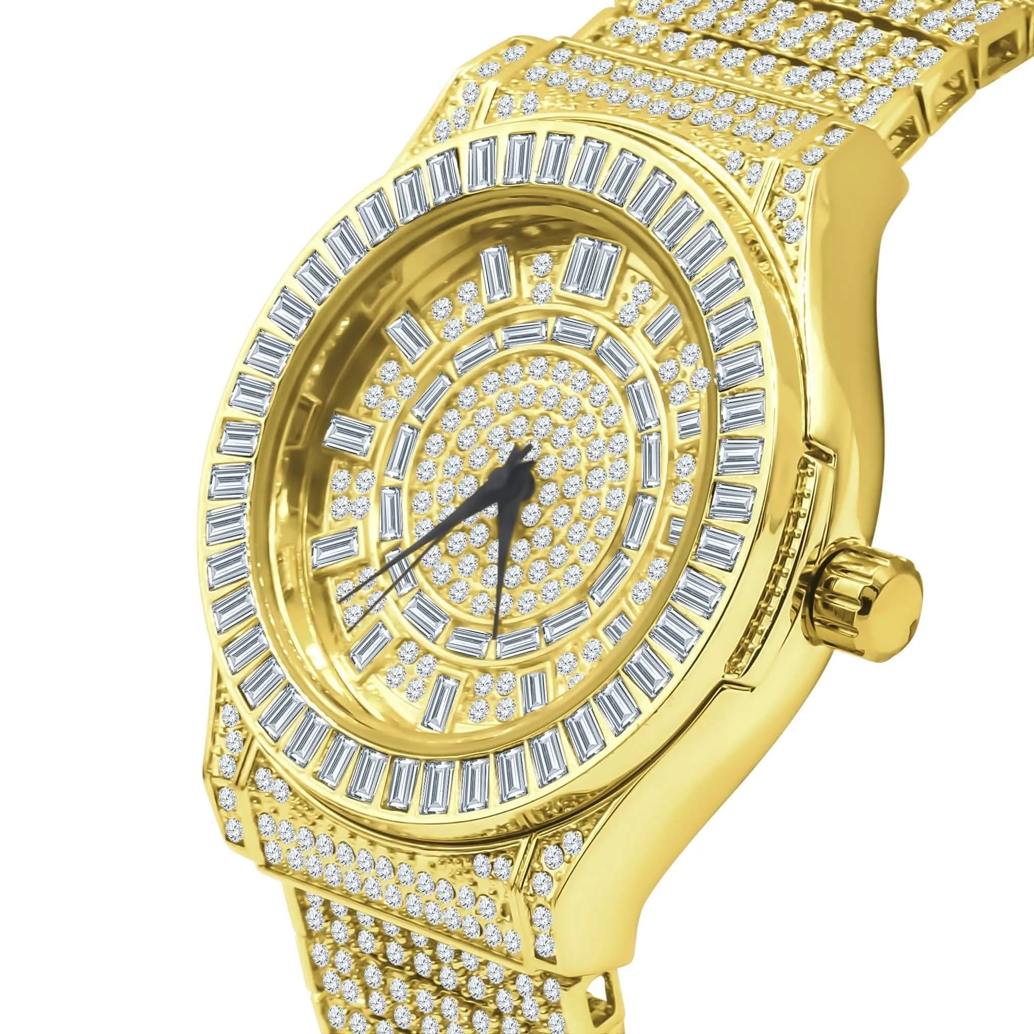 GALLANT Luxe Steel Timepiece with Sparkling Cubic Zirconia