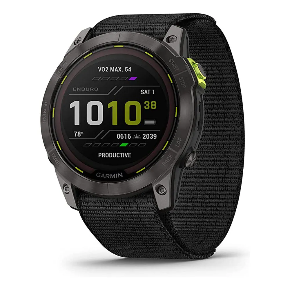 Garmin Enduro 2 Long-Lasting Battery Life with GPS Solar Charging Capabilities Preloaded Maps Ultraperformance Smartwatch - 010-02754-00