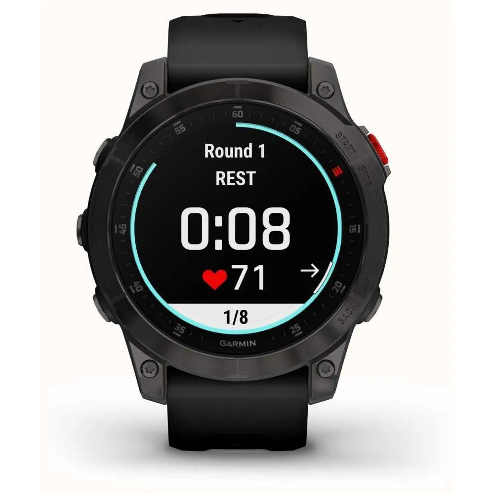 Garmin Epix Gen 2 Black, Carbon Gray DLC TI with Silicone Band