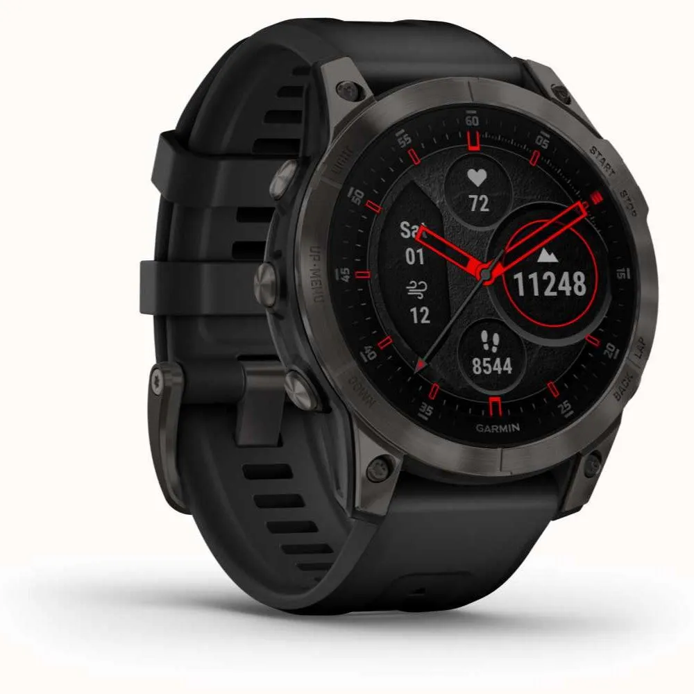Garmin Epix Gen 2 Black, Carbon Gray DLC TI with Silicone Band