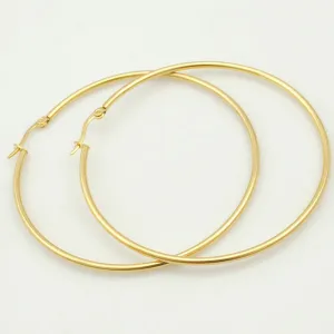 Gokadima Women Earrings, 20mm-70mm EARING HOOP,small or large basketball wives Stainless Steel Hoop Earrings, Party Jewelry