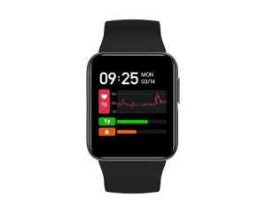 GOQii Smart Vital Lite 1.4" Inch HD Full Touch Display with SpO2, Heart Rate, Fitness Tracker and 3 Months Personal Coaching (Black)