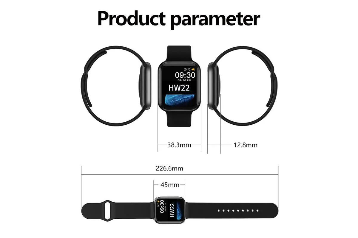 HW22 44mm Smartwatch - Android IOS Waterproof
