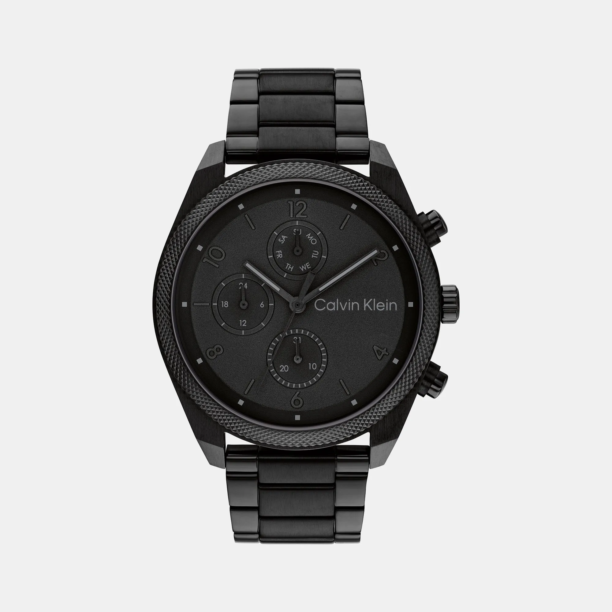 Impact Men's Black Chronograph Stainless Steel Watch 25200359