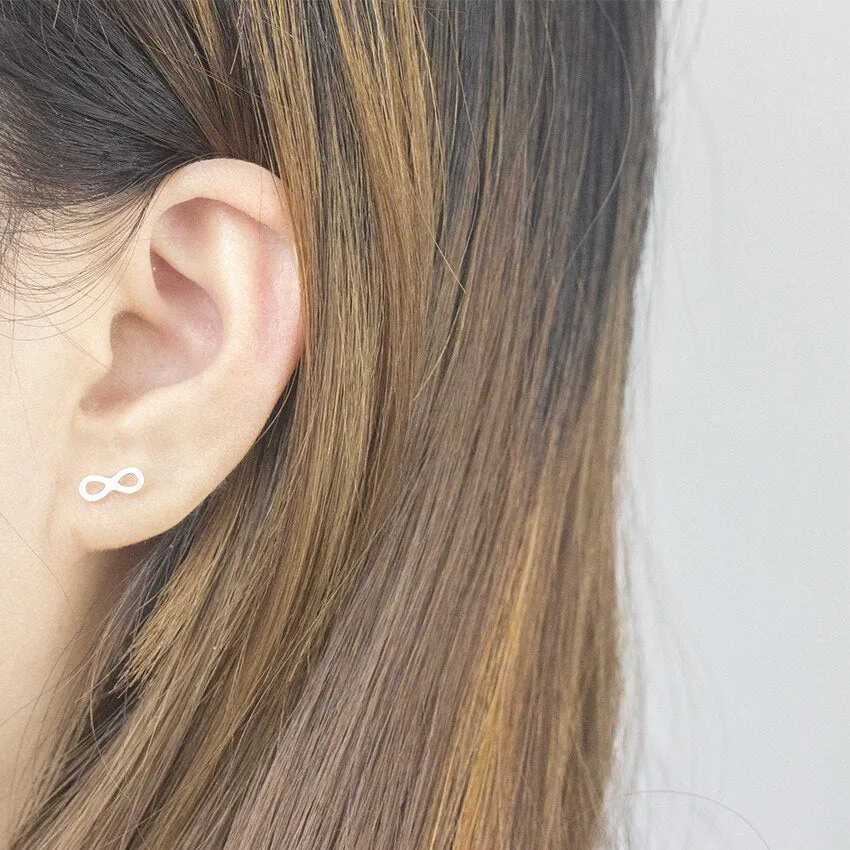Infinity Eight Eternal Love Symbol Ear Stud