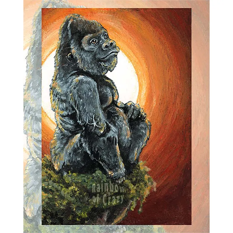 King of Pentacles / Gorilla Art Print / Animism Tarot