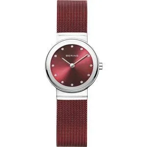 Ladies Bracelet Watch With Red Dial And Bracelet