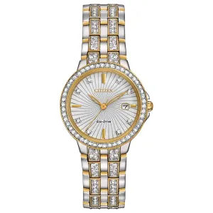 Ladies' Citizen Eco-Drive Two-Tone Silhouette Crystal Watch | 28mm | EW2344-57A