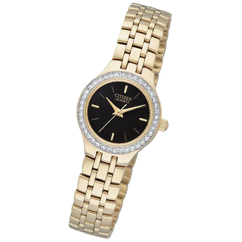 Ladies Citizen Swarovski® Crystal Watch with Black Dial
