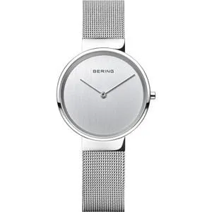 Ladies Stainless Steel Bracelet Watch Silver Dial