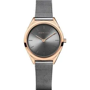 Ladies Stainless Steel Watch With Grey Dial And Bracelet