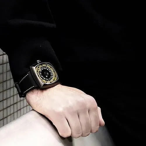 Lyttlabs Inception Gunmetal Yellow 45 MM Automatic Men