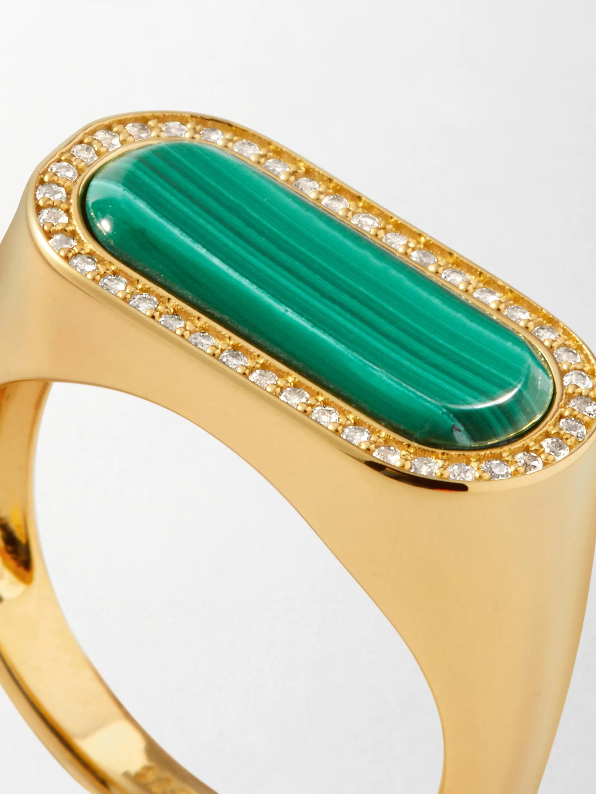 Malachite statement ring