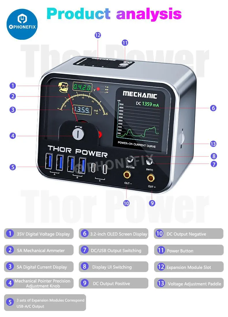 MECHANIC THOR POWER Intelligent Digital Diagnostic Power Supply