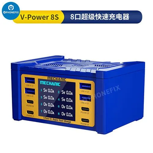 MECHANIC V-Power 6 8 8S Super Fast Charger For iPhone ipad Watches