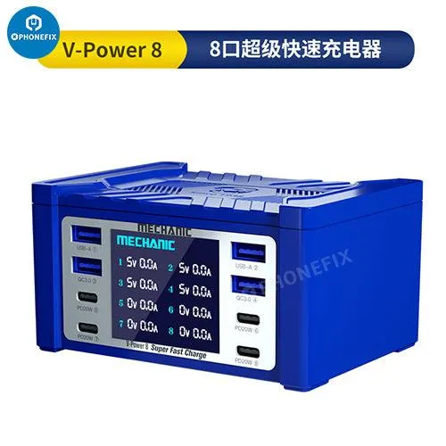 MECHANIC V-Power 6 8 8S Super Fast Charger For iPhone ipad Watches
