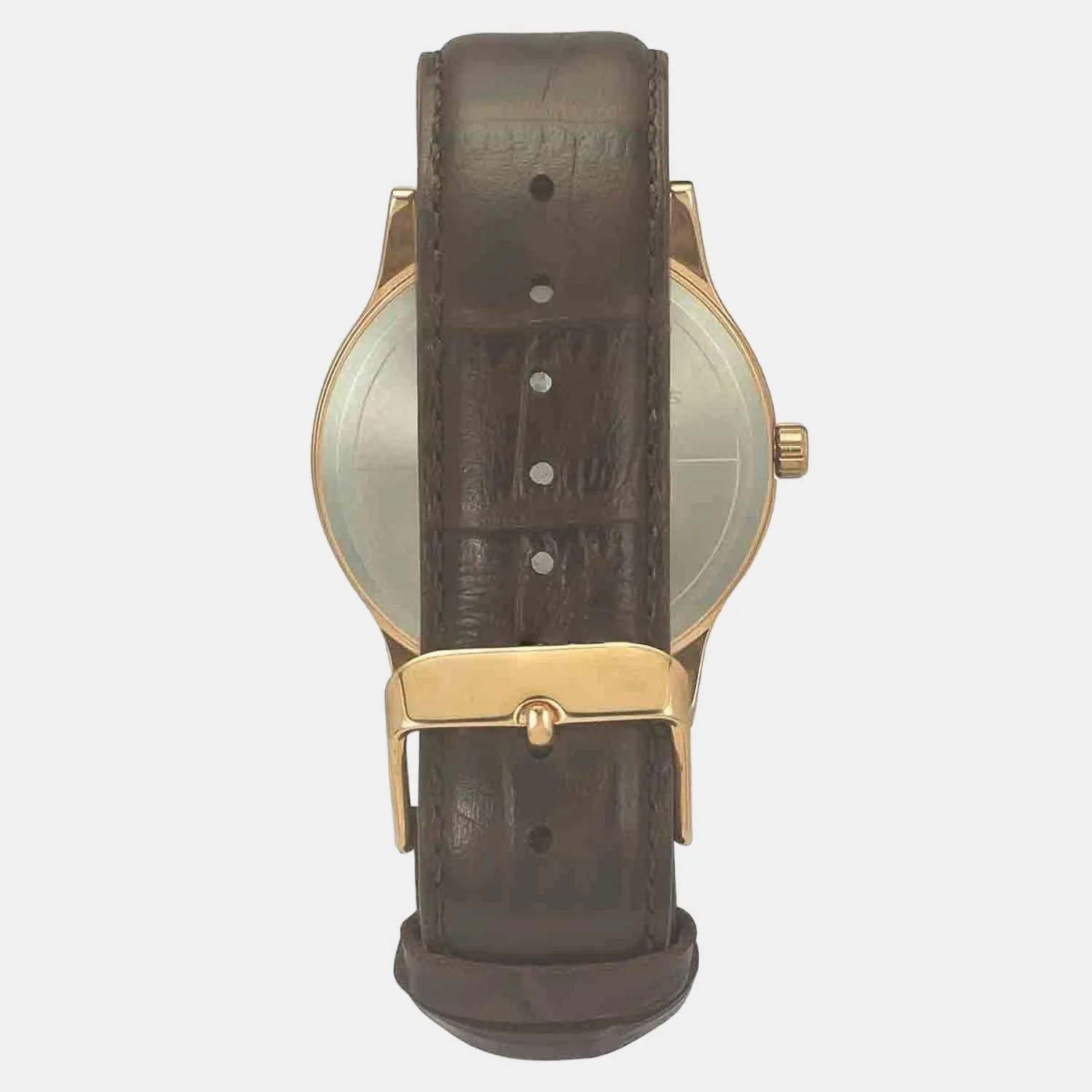Men Brown Analog Leather Watch TW0TG8300