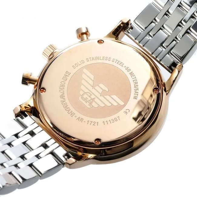 Mens EA AR1721 Two Tone Chronograph Watch