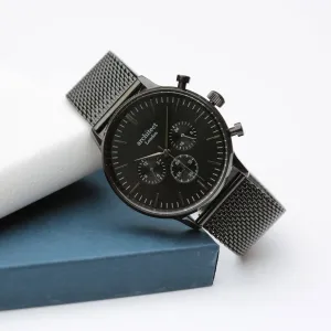 Men's Engraved Architect Motivator Watch In Black