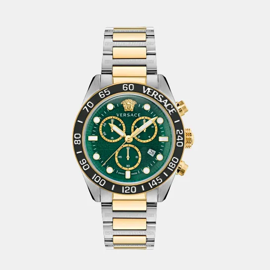Men's Green Chronograph Stainless Steel Watch VE6K00423