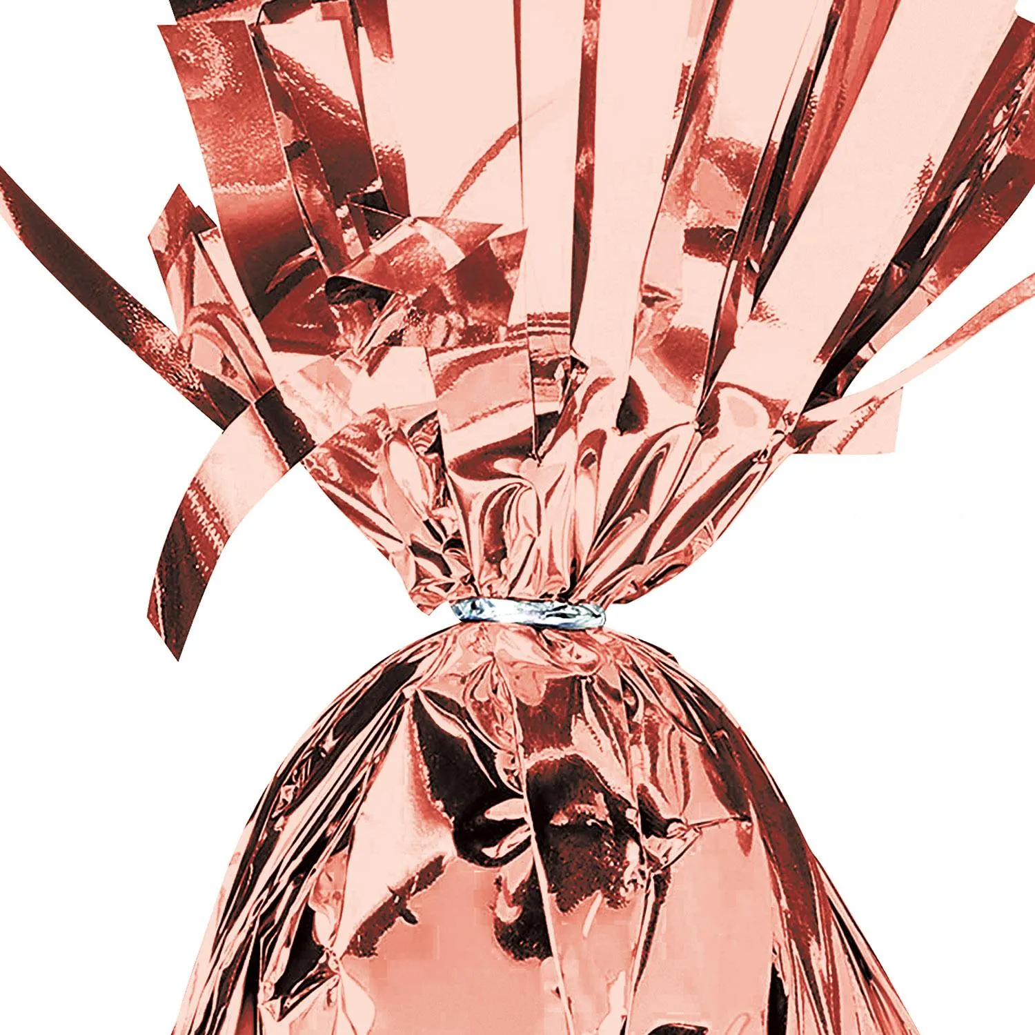 Metallic Wrapped Party Balloon Weight - rose gold