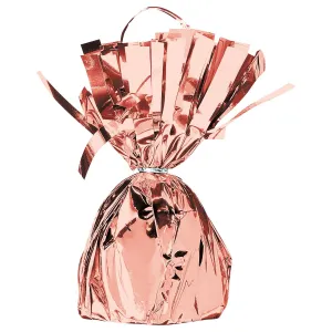 Metallic Wrapped Party Balloon Weight - rose gold