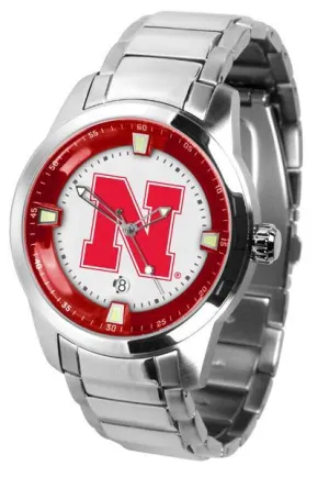 Nebraska Cornhuskers Men's Titan Stainless Steel Band Watch