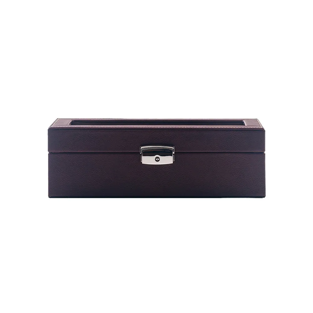Orbita - Roma 5 Watch Storage Case | Chocolate Leather