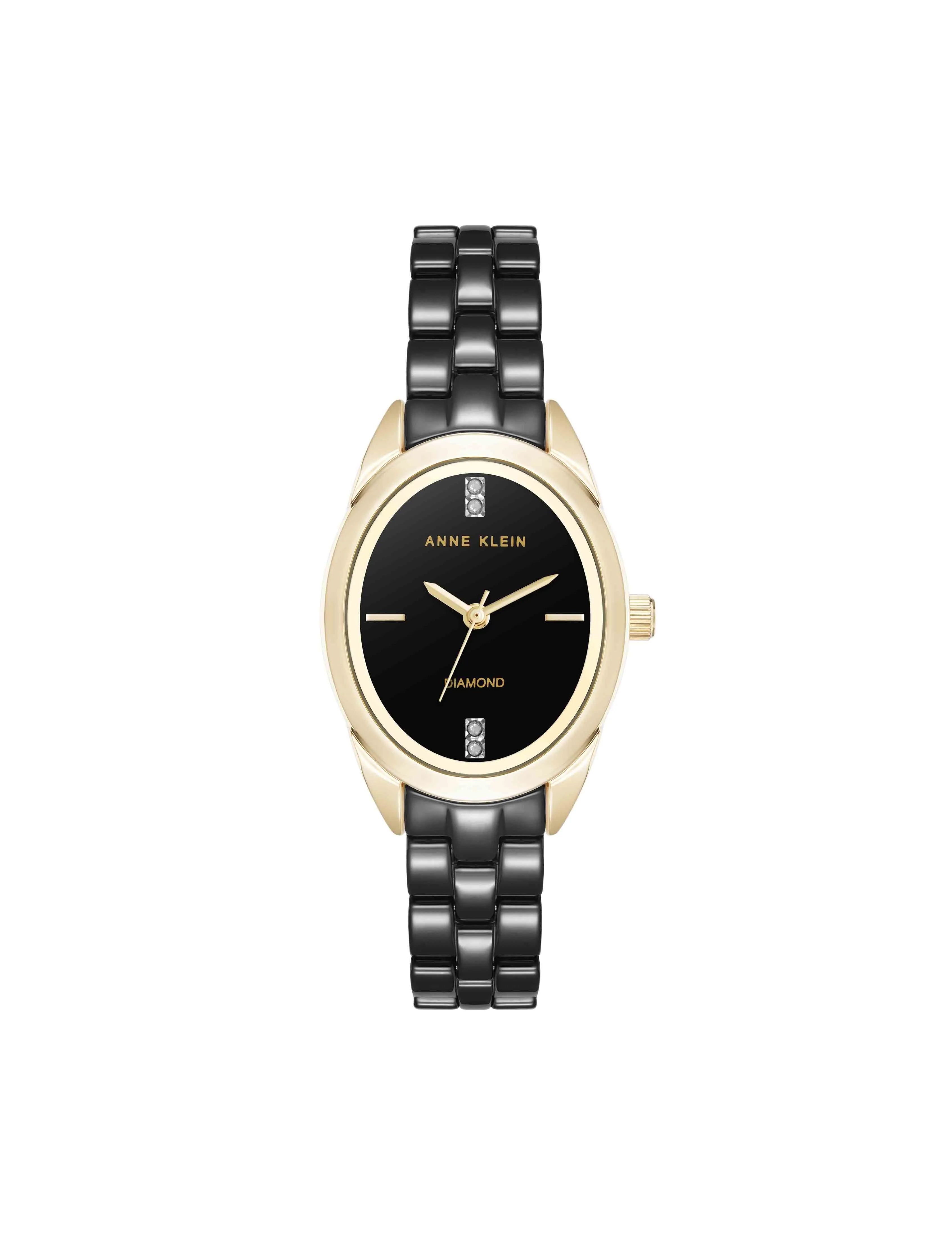 Oval Ceramic Diamond Dial Bracelet  Watch