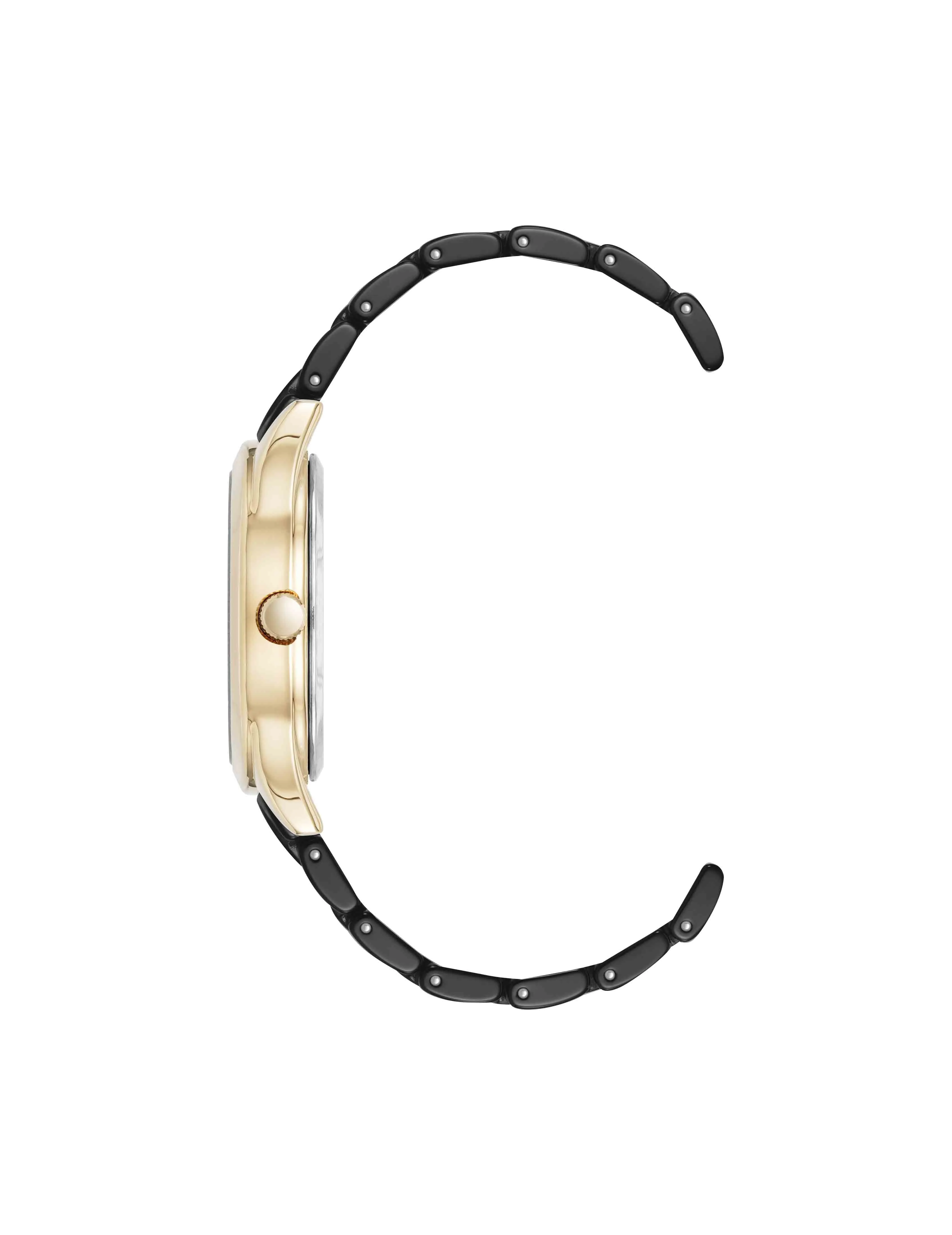 Oval Ceramic Diamond Dial Bracelet  Watch