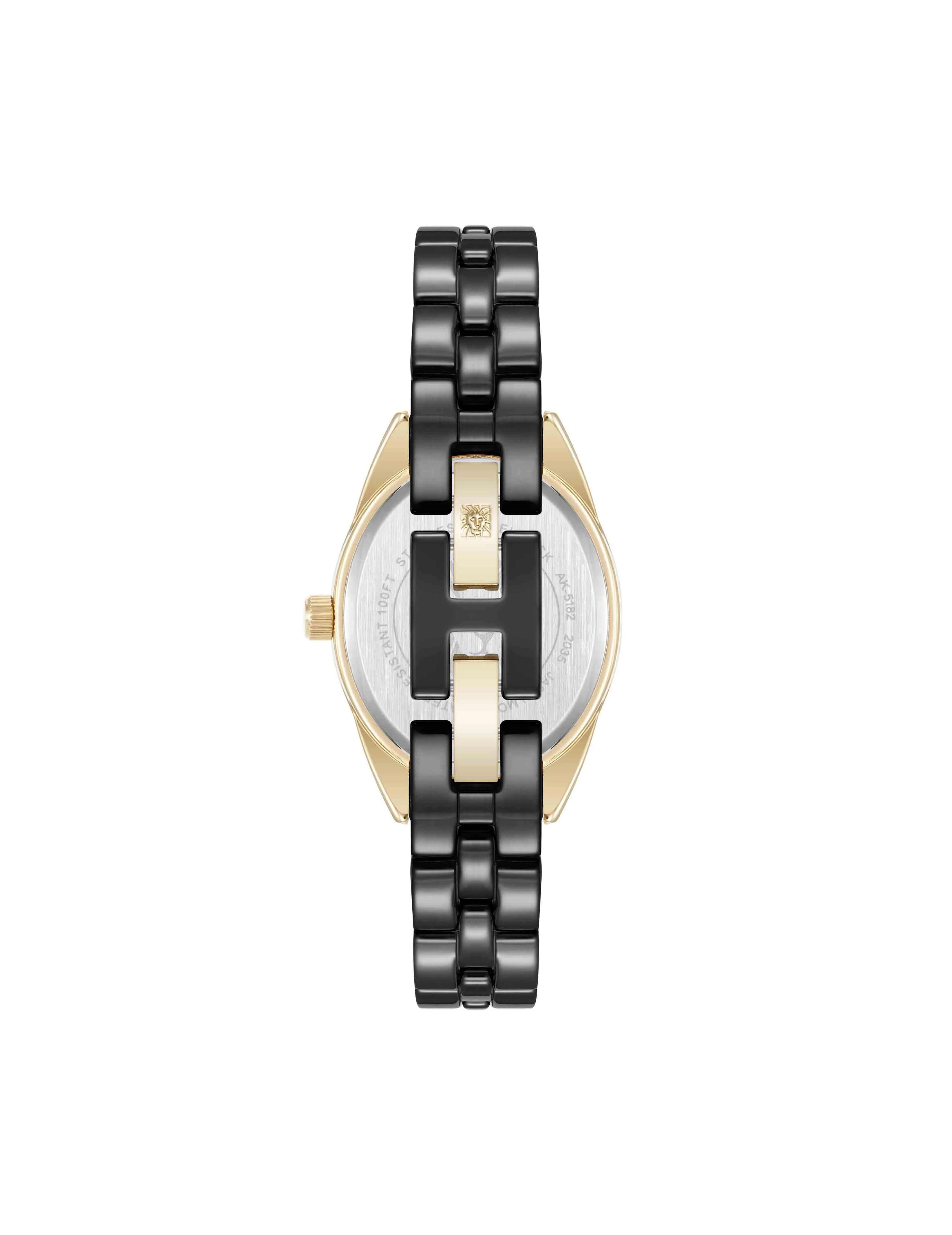 Oval Ceramic Diamond Dial Bracelet  Watch