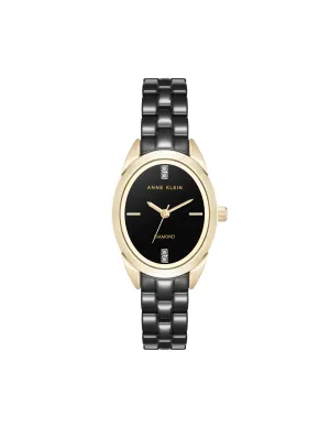 Oval Ceramic Diamond Dial Bracelet  Watch
