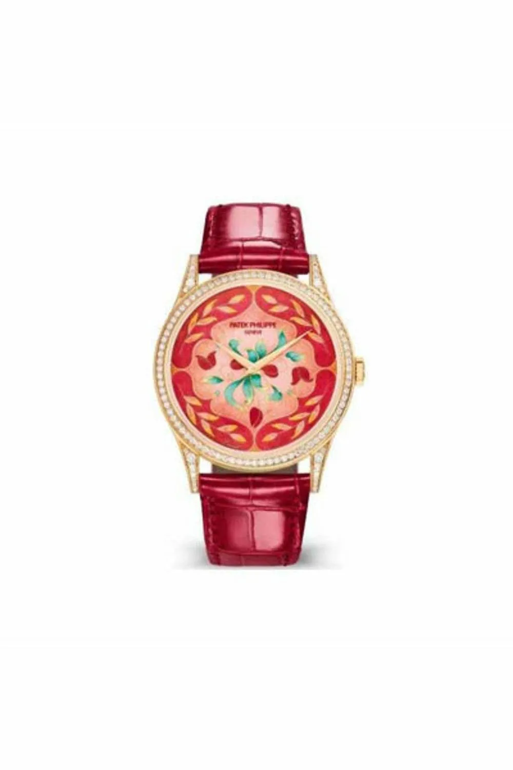 patek philippe rare handcrafts calatrava floral caprice ladies watch ref. 5077/100r-041