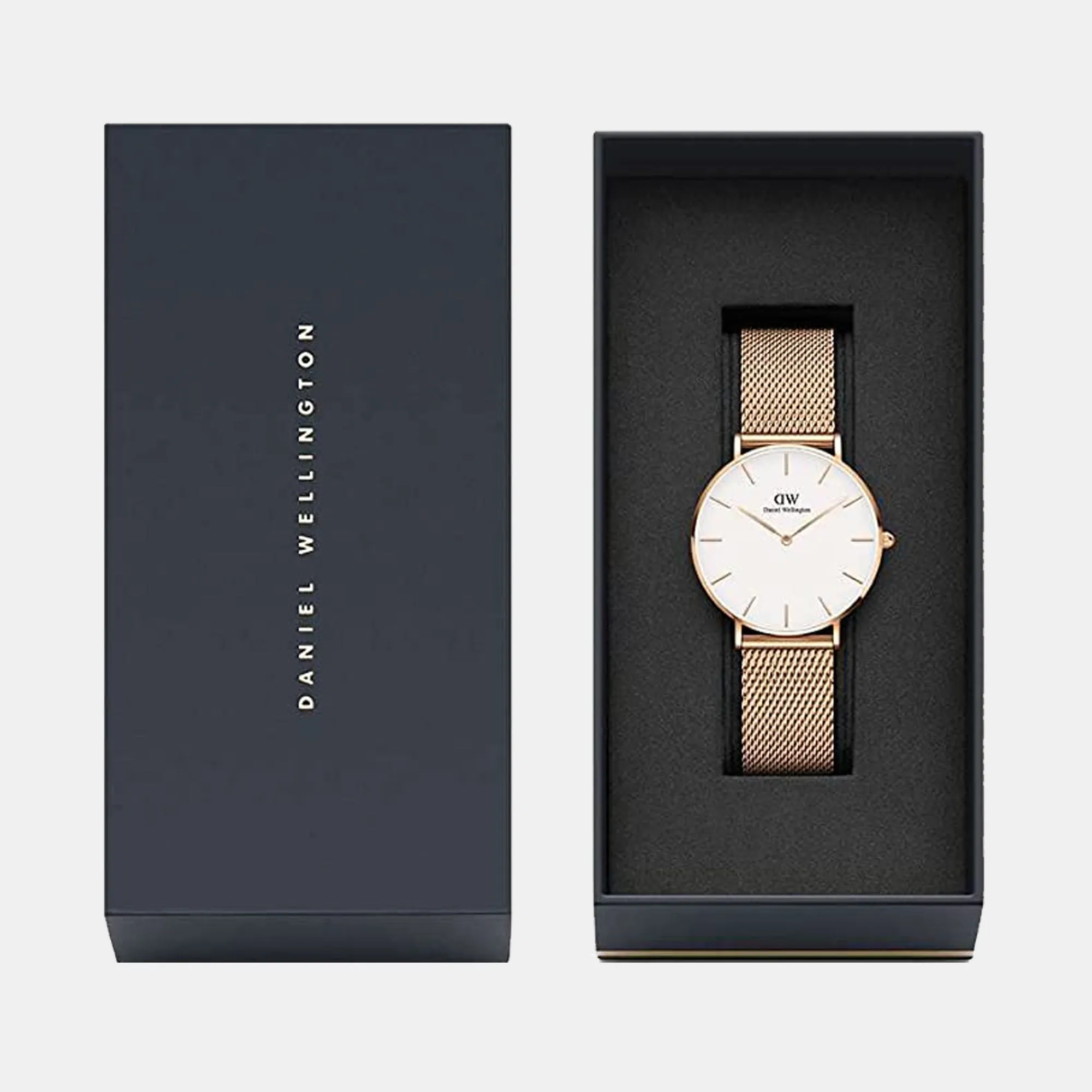 Petite Unisex White Analog Stainless Steel Watch DW00100305
