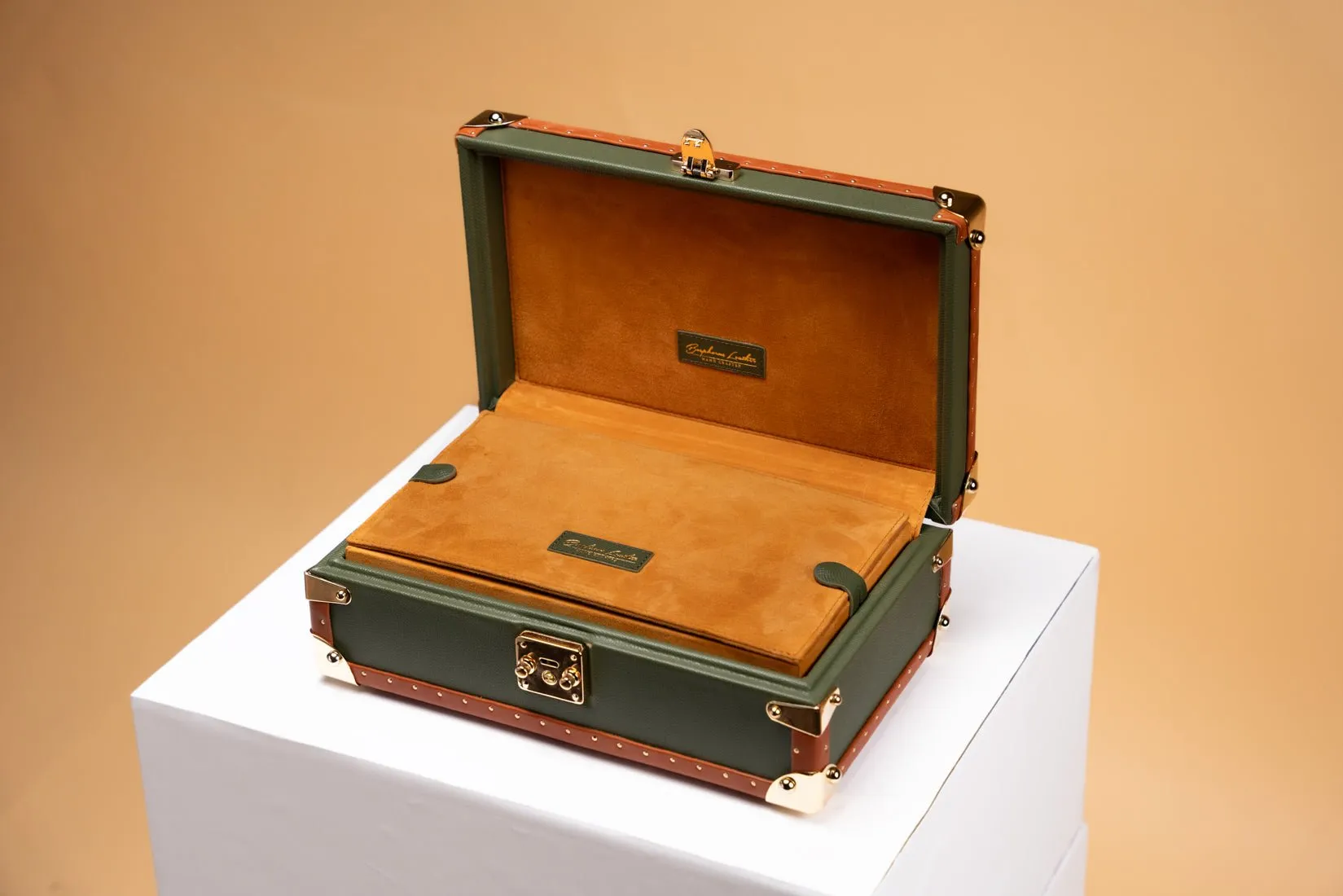 Petra Watch Case - Saffiano Olive Green