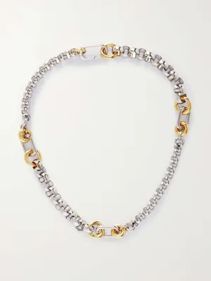 Pietra platinum and gold-plated recycled necklace