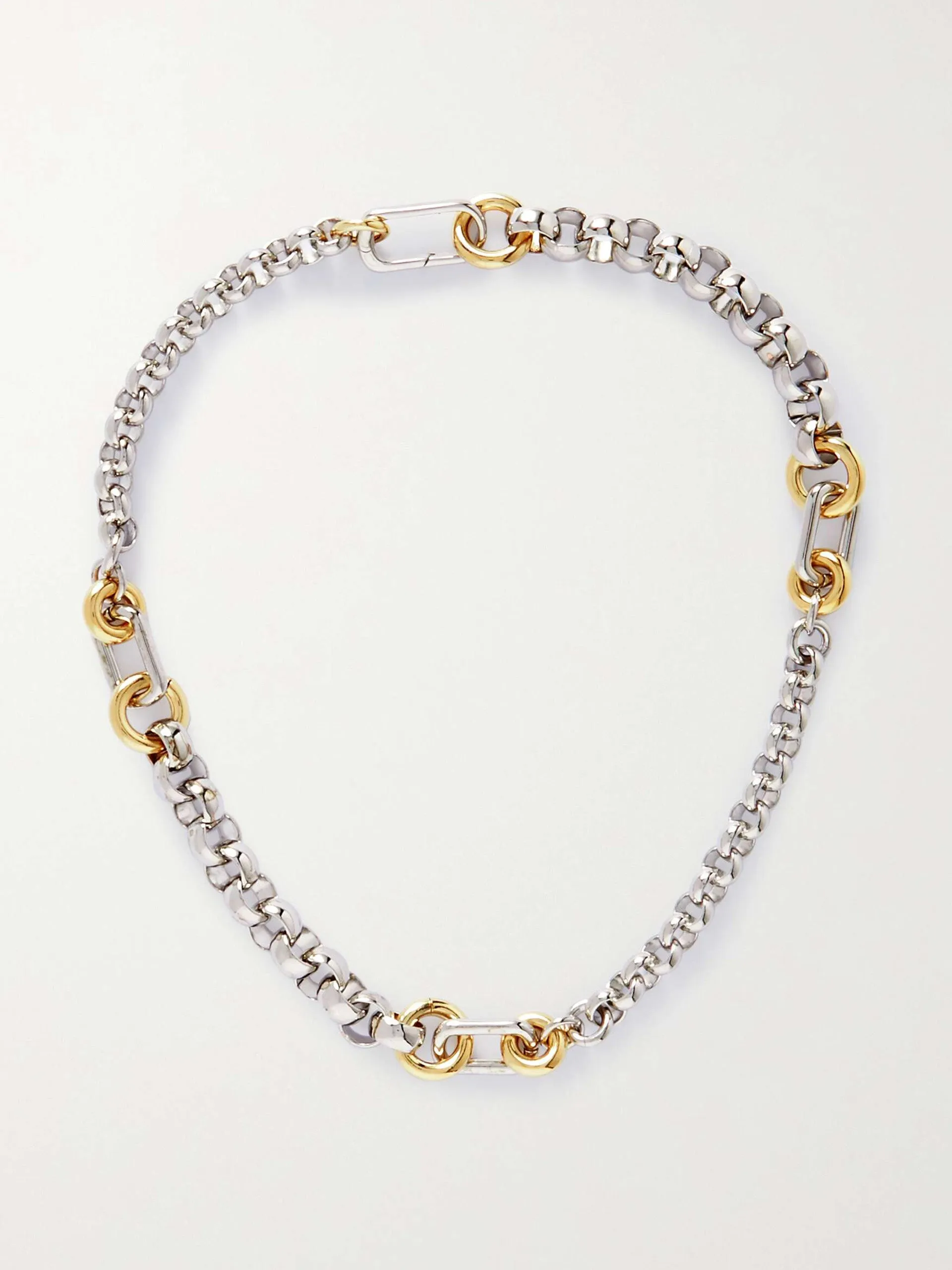 Pietra platinum and gold-plated recycled necklace