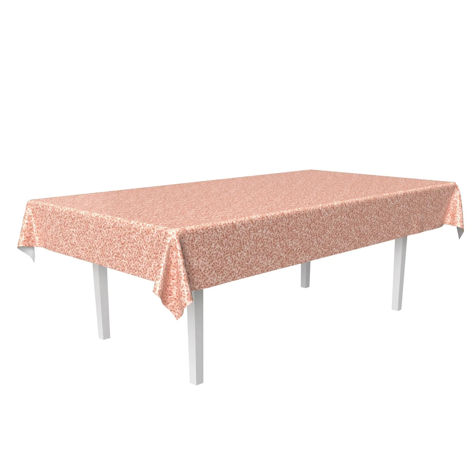 Printed Sequined Party Tablecover - Rose Gold