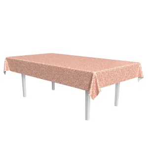 Printed Sequined Party Tablecover - Rose Gold