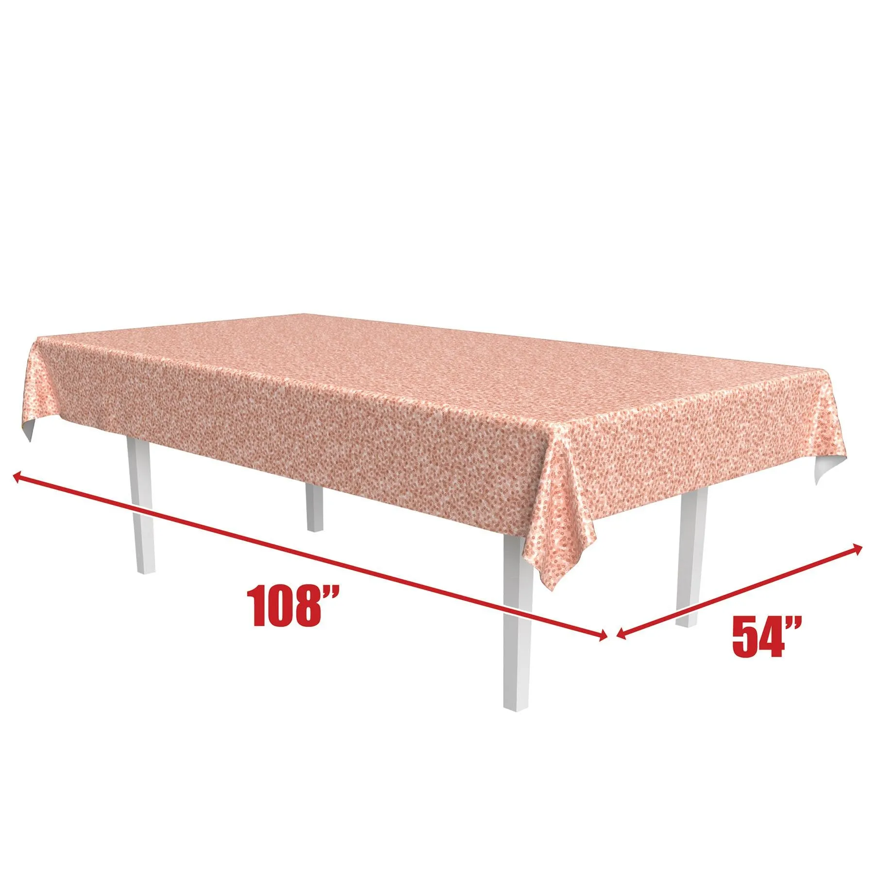 Printed Sequined Party Tablecover - Rose Gold