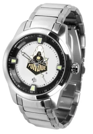 Purdue Boilermakers Men's Titan Stainless Steel Band Watch