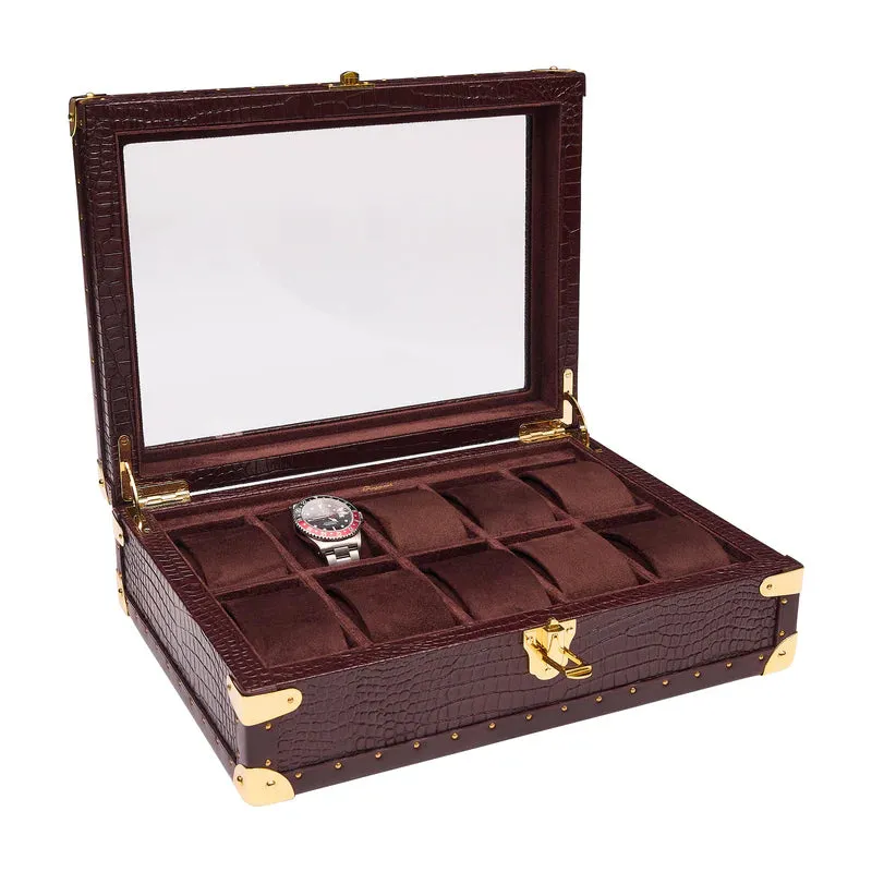 Rapport London Brompton Optic Watch Box Brown