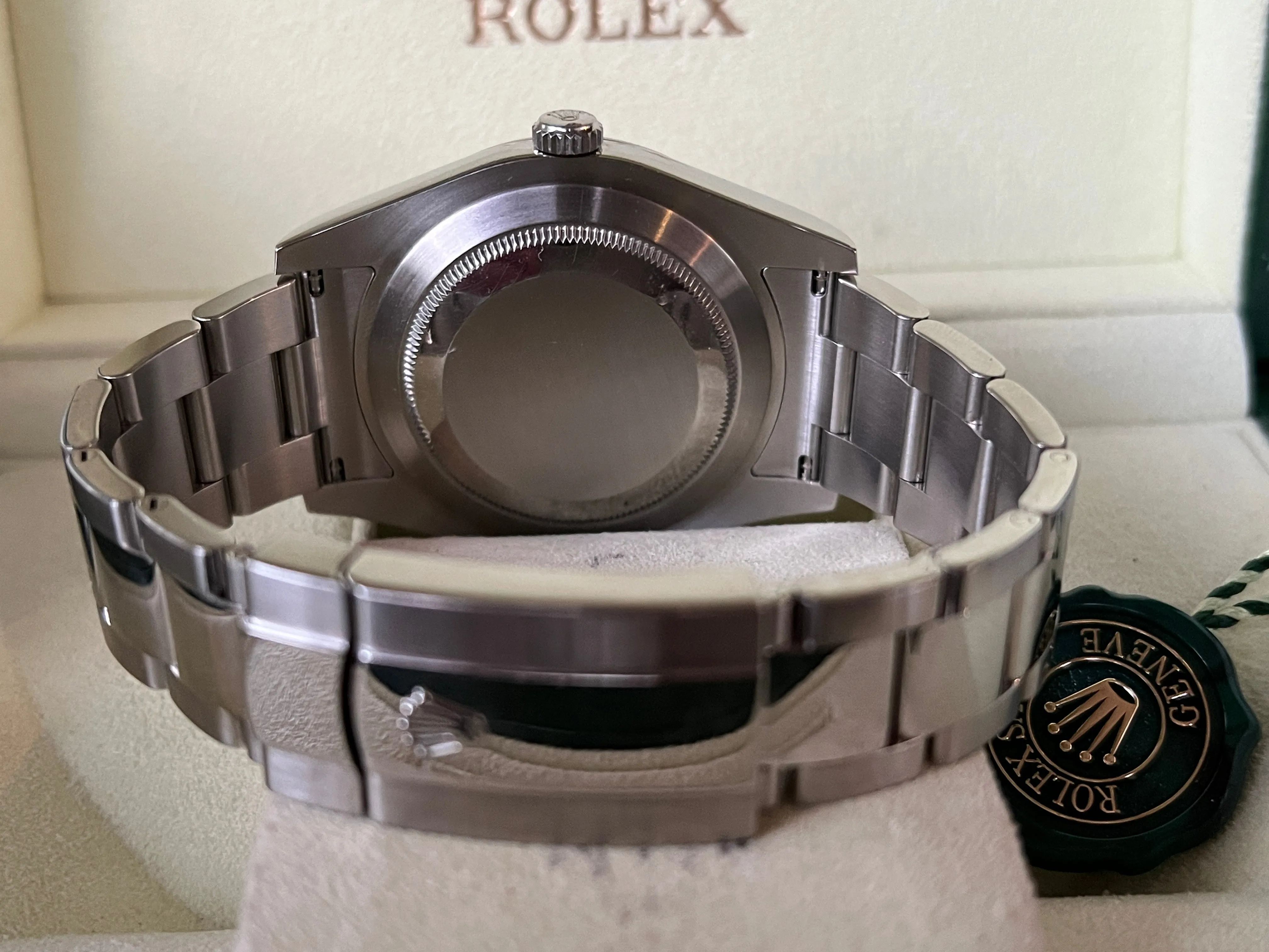 Rolex Datejust 41mm 116300 Stainless Steel Mens Watch.  Refinished Coral Red Dial Mint