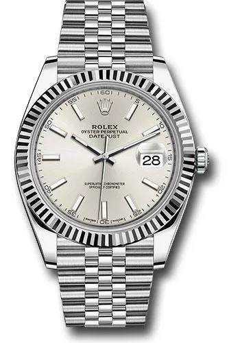 Rolex Steel and White Gold Rolesor Datejust 41mm Watch 126334 sij