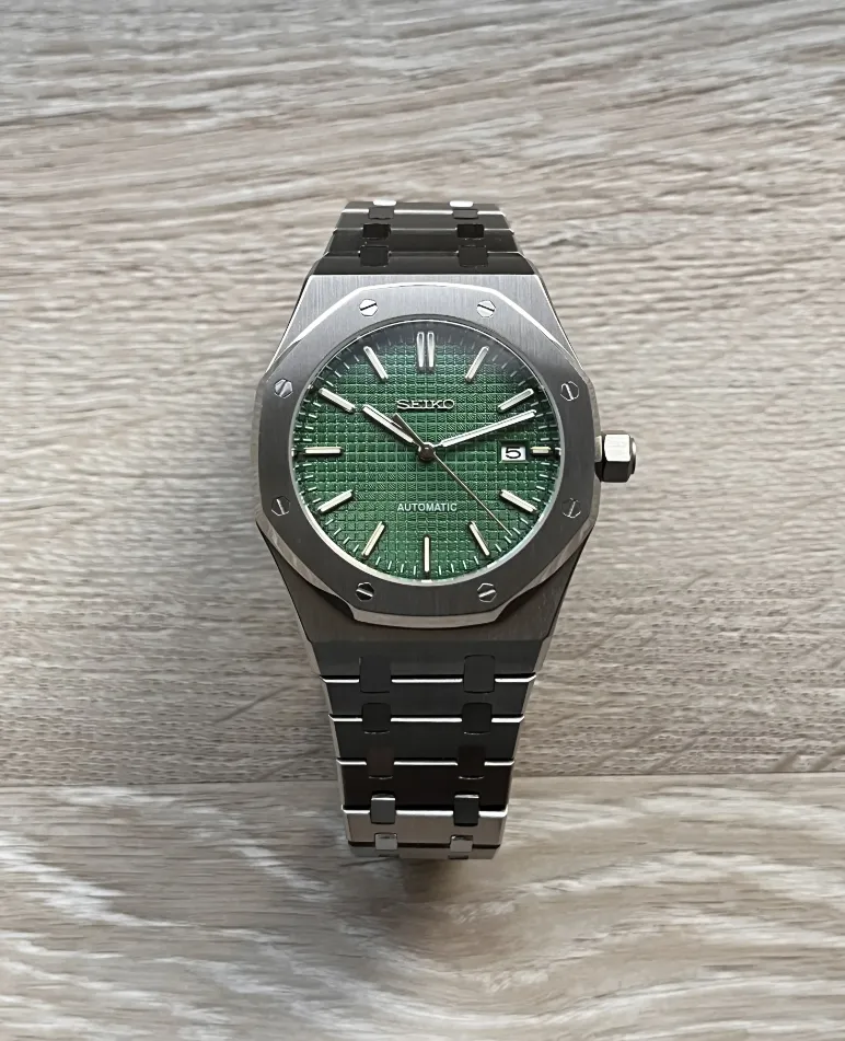Seiko Mod - 41mm Royal Oak Automatic Green Dial