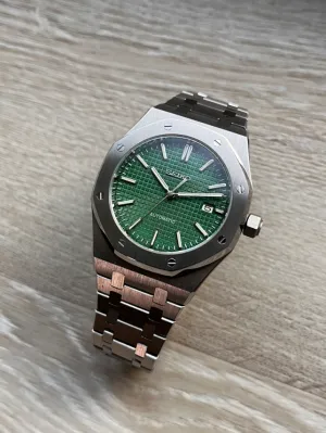 Seiko Mod - 41mm Royal Oak Automatic Green Dial