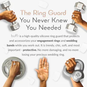 Silicone Ring Protector for Working Out  Wedding Band Guard for Gym & Fitness  Secure, Non-Slip Rubber Ring Cover for Women
