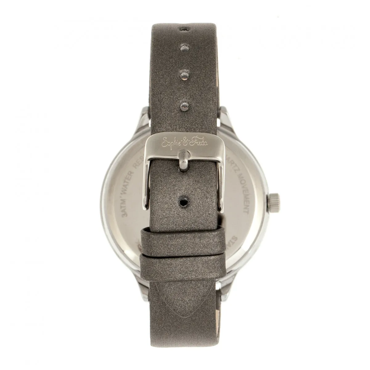 Sophie & Freda Rio Grande Leather-Band w/Swarovski Crystals - Silver/Grey