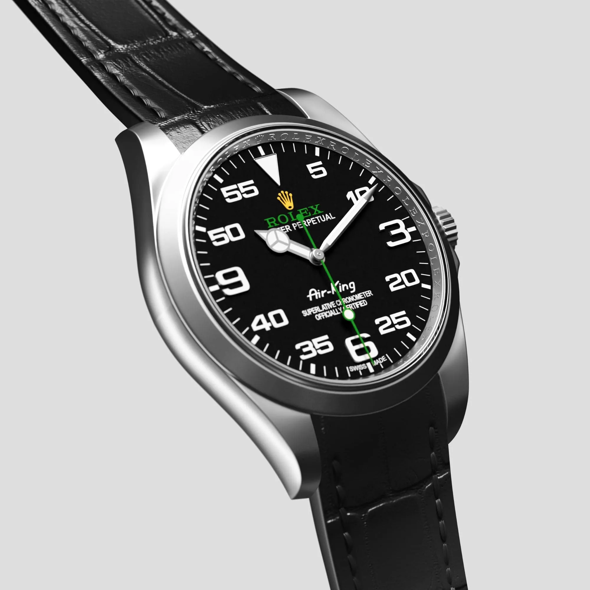 Sport Band For Rolex Air-King In Alligator